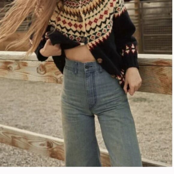 Doen Mercer Wide Leg Jeans La Rochelle wash Sz 30 - Picture 2 of 8